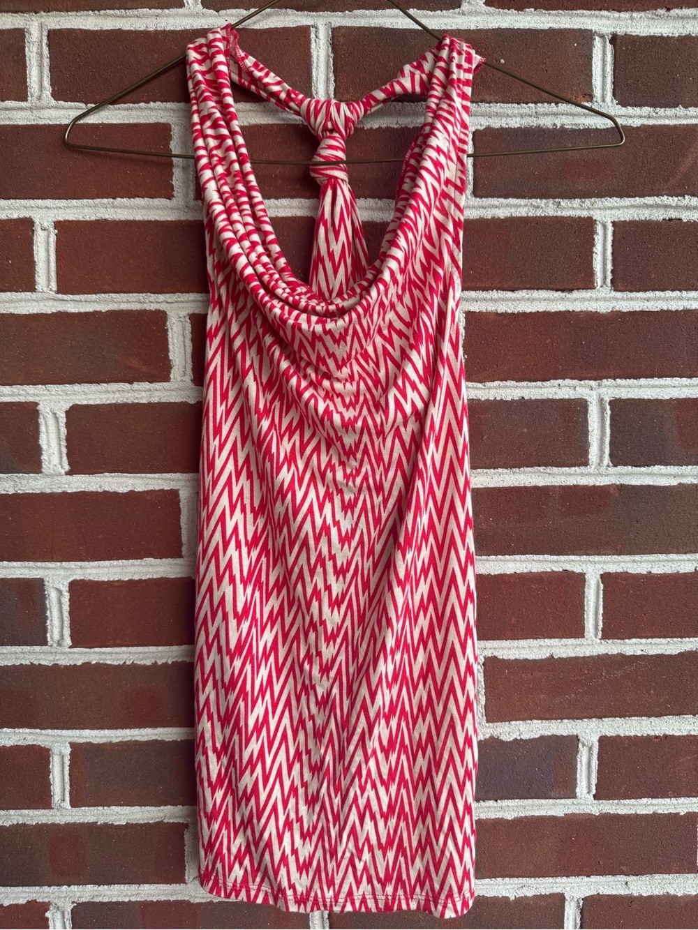 Express Chevron Cowl Neck Top